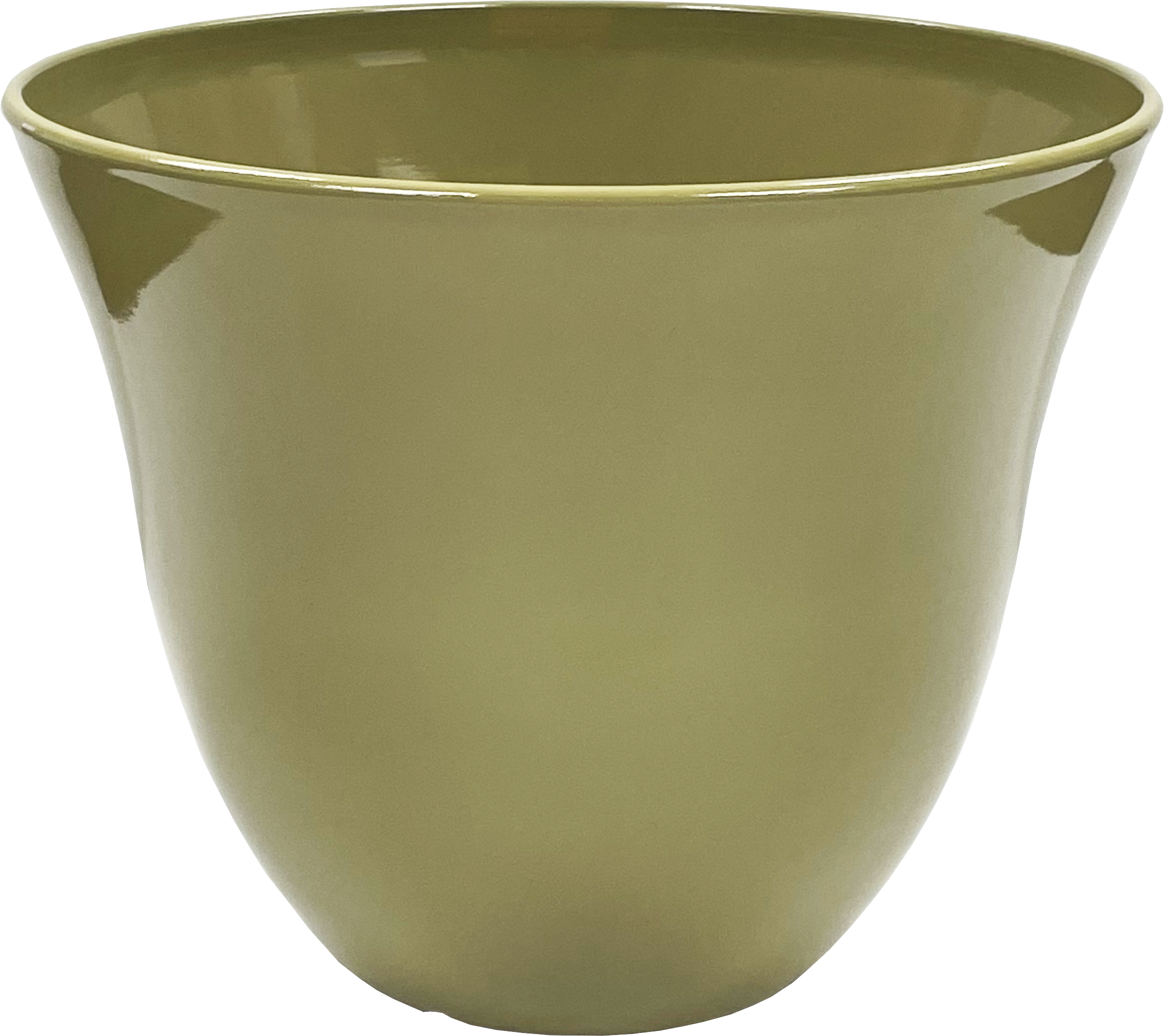 13 x 10.5 Inch Baby Bell Planter Olive Green Gloss - 12 per case - Decorative Planters